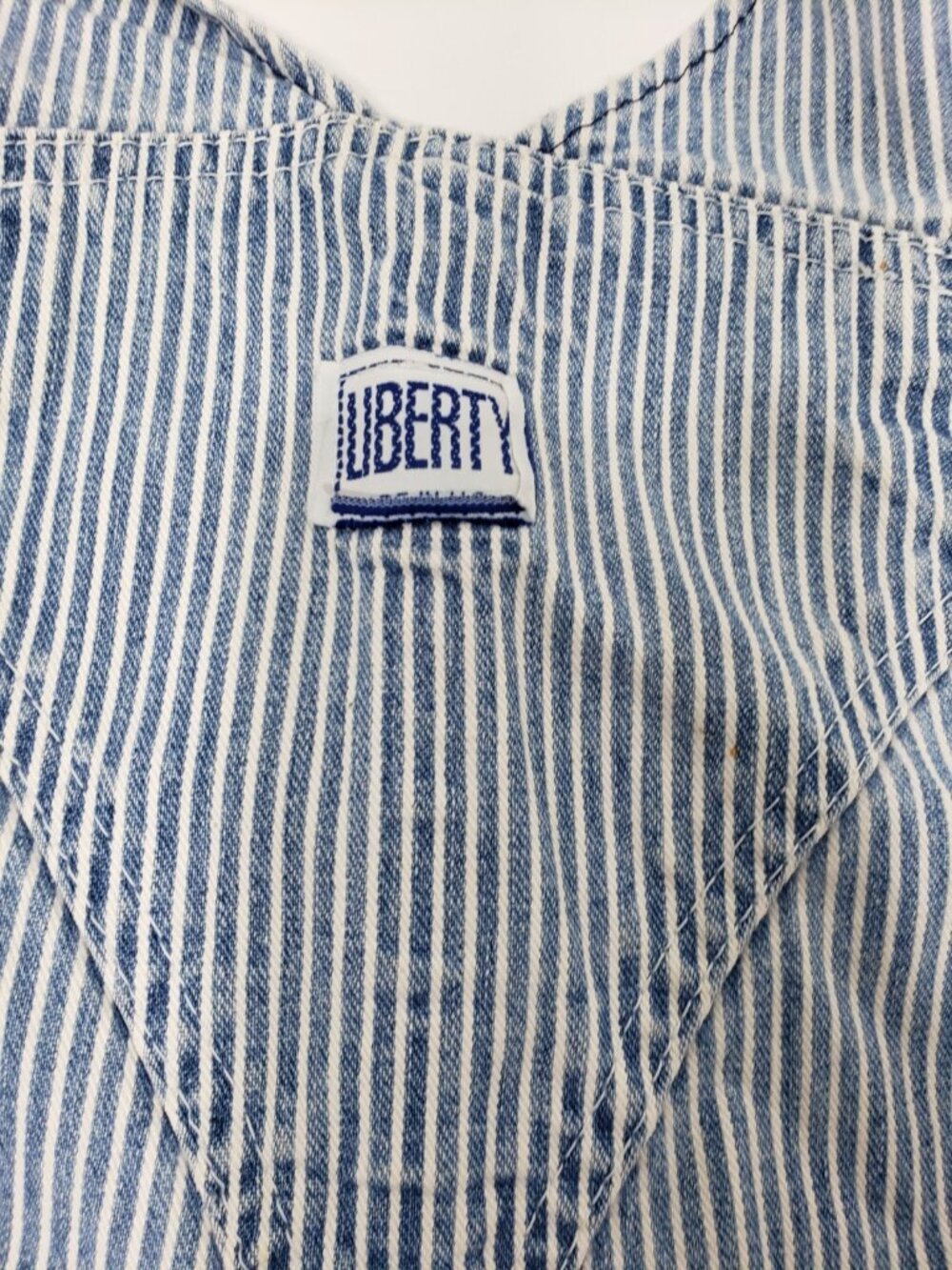 Vintage Liberty Hickory Stripe Bib Overalls Railroad Denim Workwear USA - Picture 12 of 16